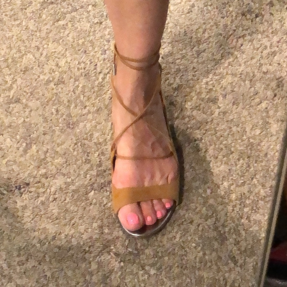 Jimmy Choo lace up suede sandals